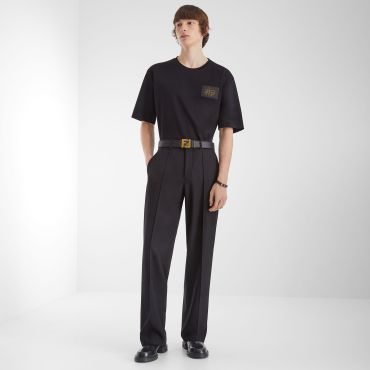 Ff Squared Belt, Black Size 110 - Fendi