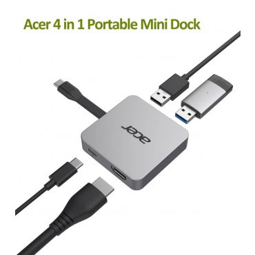 Acer Rozszerzenie Portów USB Type-C 4 w 1  | Srebrny