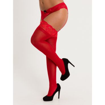 Lovehoney-Lingerie Sheer Lace Top Thigh High Stockings Strumpfhalter & String - Amorana