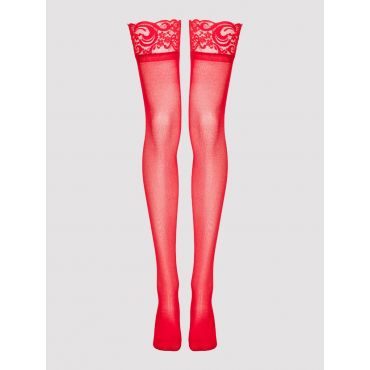 Lovehoney-Lingerie Sheer Lace Top Thigh High Stockings Strumpfhalter & String - Amorana
