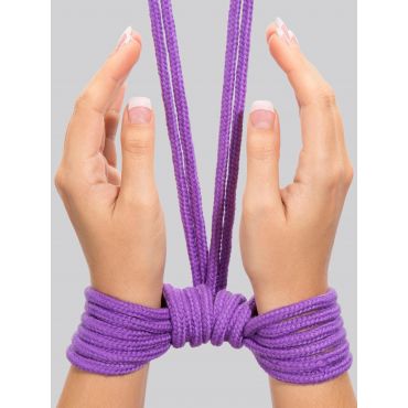 Bondage Boutique Soft Bondage Rope 10 Metre, Purple - Amorana