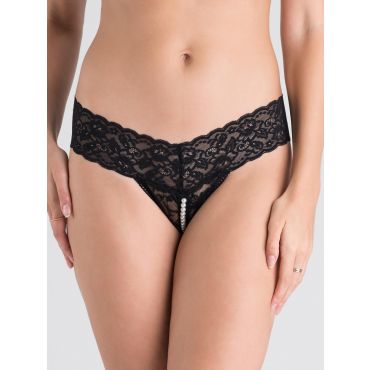 Lovehoney Crotchless Pearl Thong - Amorana