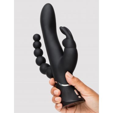 Happy Rabbit Triple Curve Rechargeable Rabbit Vibrator, Advanced - Amorana