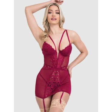Lovehoney-lingerie Parisienne Lace Chemise Negligee & String - Amorana