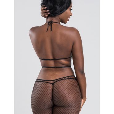 Lovehoney Ring It On Fishnet Cut-Out Crotchless Bodystocking - Amorana