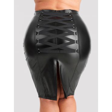 Lovehoney Fierce Black Leather-look Skirt - Amorana