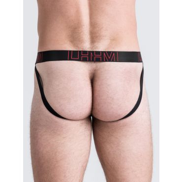 LHM Shiny Microfibre Jockstrap, Black - L / XL - Amorana