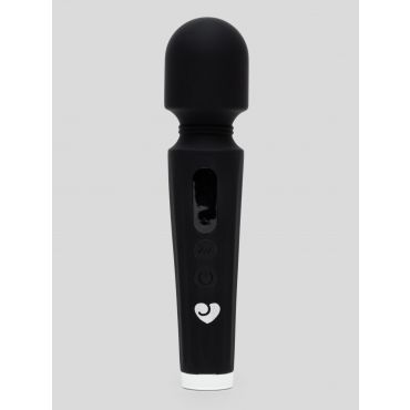 Lovehoney Power Play Rechargeable Mini Wand Vibrator, Black - Amorana