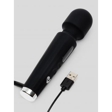 Lovehoney Power Play Rechargeable Mini Wand Vibrator, Black - Amorana