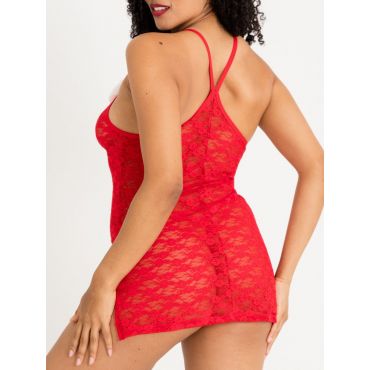 Lovehoney-Fantasy Santa Lace Kleidchen & String, Large - Amorana