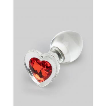 Lovehoney Sensual Glass Jewelled Heart Butt Plug - Amorana