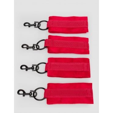 Bondage Boutique Bound to Please Under Mattress Restraint, Red - Amorana