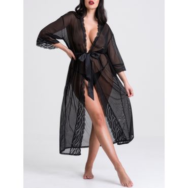Lovehoney Empress Black Long Robe - Amorana