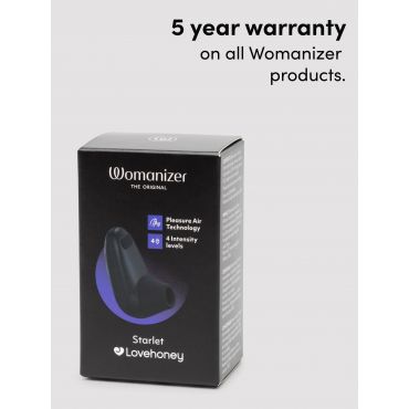 Womanizer X Lovehoney Starlet Rechargeable Clitoral Stimulator, Black - Amorana