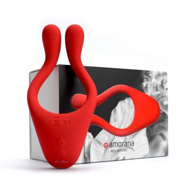 Beauments Doppio Powerful Couples Vibrator, Red - Amorana