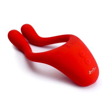 Beauments Doppio Powerful Couples Vibrator, Red - Amorana