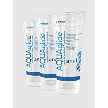 Joydivision, AQUAglide Anal Savings Package 3 X 100ml, Water Based Lubricant - Amorana