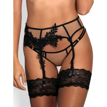 Axami Sevilla Black Garter Belt, XL - Amorana