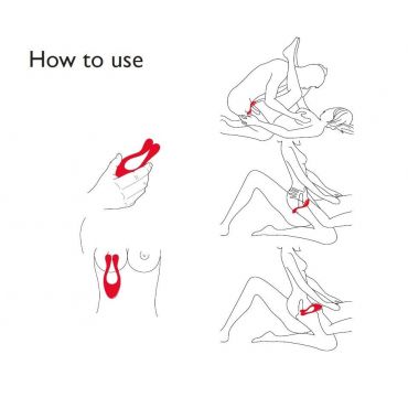 Beauments Doppio Powerful Couples Vibrator, Red - Amorana