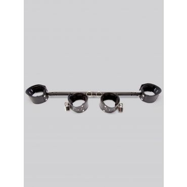 Bondage Boutique Extendable Spreader Bar with Leather Cuffs - Amorana
