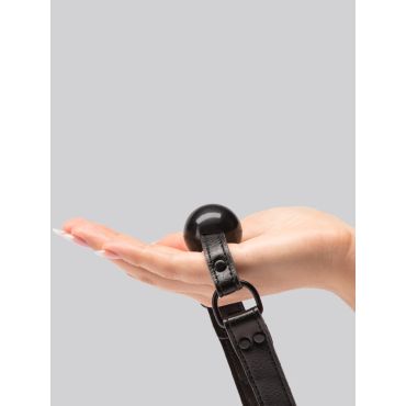 Bondage Boutique Small Ball Gag with Faux Leather Strap - Amorana
