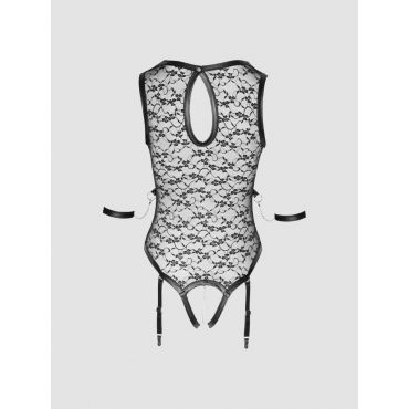 Cottelli Lace Crotchless Restraint Body, Farbe: Schwarz, Grösse: M, M - Amorana