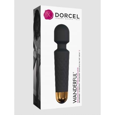Marc-Dorcel Wanderful Silicone Wand Vibrator, Black - Amorana