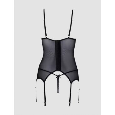 Cottelli Lace and Pearl Basque Set, Farbe: Schwarz, Grösse: XL, XL - Amorana