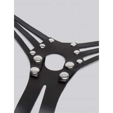 DOMINIX Deluxe Leather Strap-On Harness - Amorana