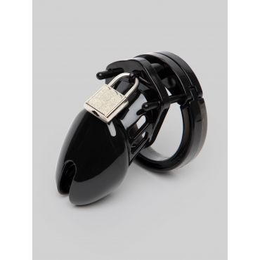 DOMINIX Deluxe Rigid Plastic Chastity Device, Black - Amorana