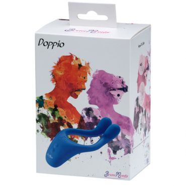 Beauments Doppio Powerful Couples Vibrator, Blue - Amorana