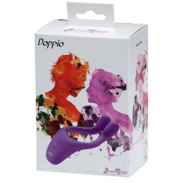 Beauments Doppio Powerful Couples Vibrator, Purple - Amorana