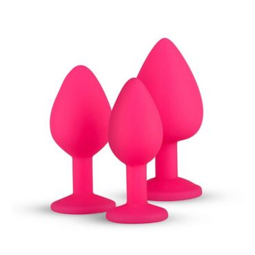 EasyToys Diamond Plug Set Anal plug, Pink - Amorana