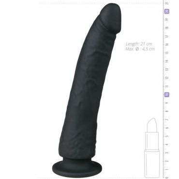 EasyToys Suction Cup Dildo Dildo, Black - Amorana