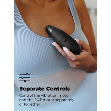 Womanizer Enhance Black Pleasure Air Clitoral Vibrator [Black], Black - Amorana