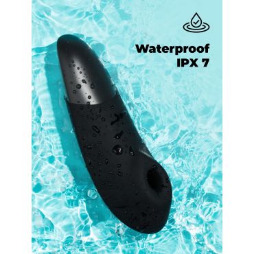 Womanizer Enhance Black Pleasure Air Clitoral Vibrator [Black], Black - Amorana