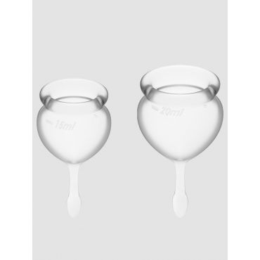 Satisfyer Feel Good Menstrual Cup Set Menstruationstasse, Transparently - Amorana