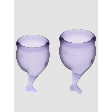Satisfyer Feel Secure Menstrual Cup Set Menstruationstasse, Lilac - Amorana