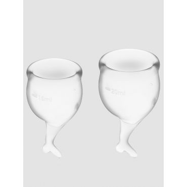 Satisfyer Feel Secure Menstrual Cup Set Menstruationstasse, Transparently - Amorana