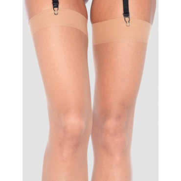 Leg-Avenue Sheer Classic Plus Size Strümpfe, Nude - Amorana