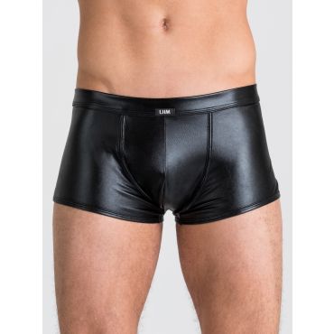 LHM Wet Look Boxer Shorts, Black - L / XL - Amorana