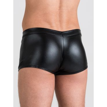 LHM Wet Look Boxer Shorts, Black - L / XL - Amorana