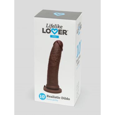 Lifelike Lover Ultra Realistic Extra Girthy Dildo 25,5 cm, Flesh Brown - Amorana