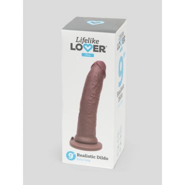 Lifelike Lover Ultra Realistic Suction Cup Dildo 23 cm, Flesh Brown - Amorana