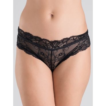 Lovehoney Criss-Cross Crotchless Knickers, Red - S / M - Amorana