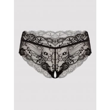 Lovehoney Criss-Cross Crotchless Knickers, Red - S / M - Amorana