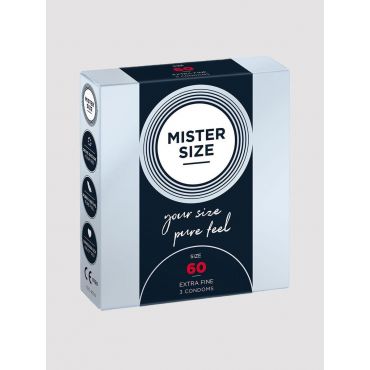 Mister Size 60 Thin Condoms, Neutral, 3 Pieces - Amorana