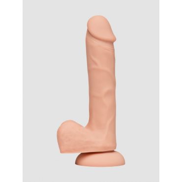 Lifelike Lover Classic Dual Density Silicone Dildo with Balls 8 Inch - Flesh Pink, Flesh Pink - Amorana