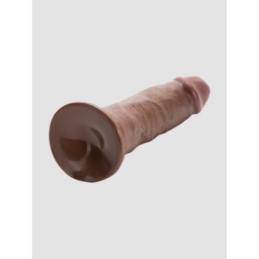 King Cock Realistic Dildo with Suction Cup, Flesh Brown - Amorana