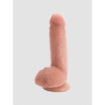 King Cock Realistic Design Dildo with Testicles and Suction Cup - Amorana